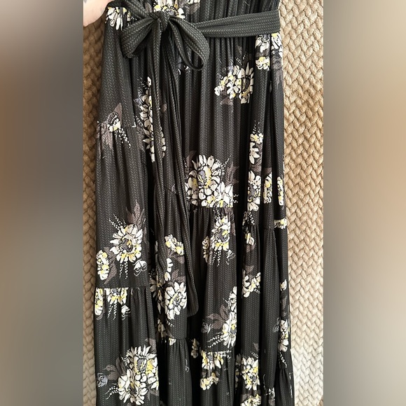 Free People Black Floral Midi Dress - Picture 4 of 11